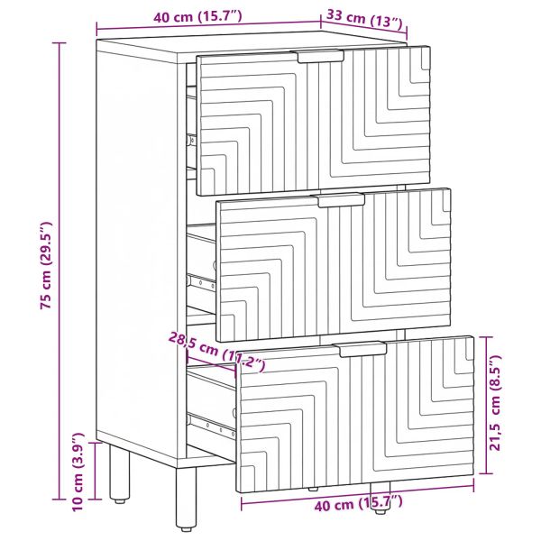 Служебен шкаф с чекмедже Естествен 40 x 33,5 x 75 см