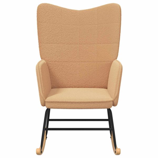 Люлеещ се стол Бежово Тъкан Шерпа