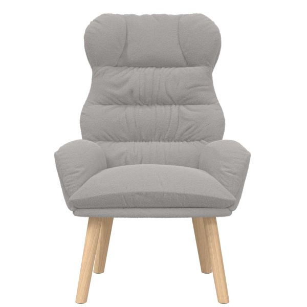 фотьойл Светлосиво 69 x 74 x 93 см Тъкан Шерпа