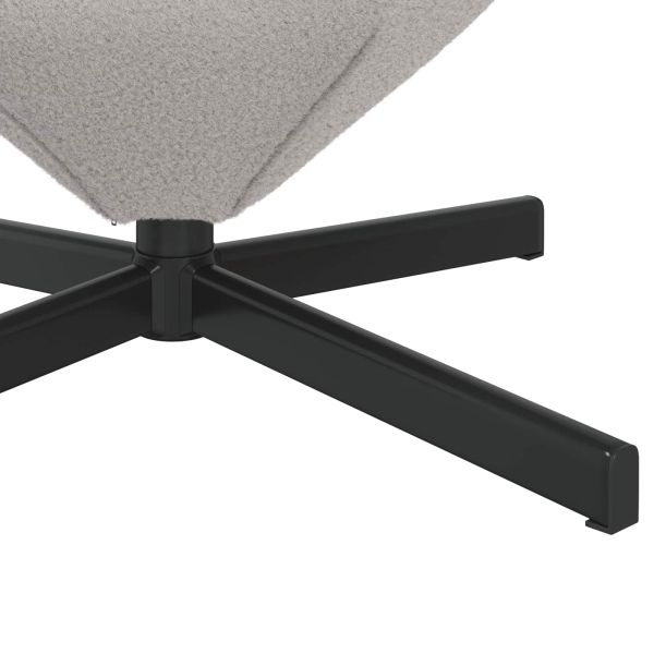 Стол яйце Светлосиво 63 x 73 x 90 см текстил