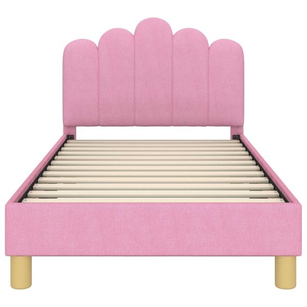 Легло за деца с табла с таблото Розово 80 x 160 cm текстил