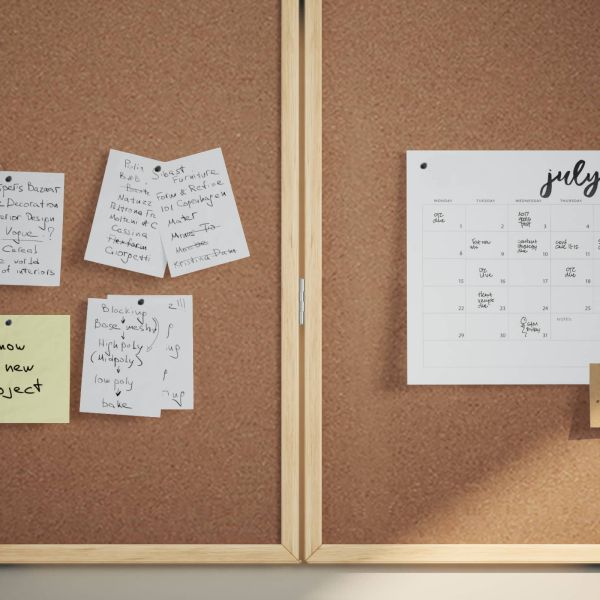 Дъска с известия Кафяво 80 x 80 x 1.4 см Борово дърво масив