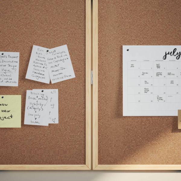 Дъска с известия Кафяво 80 x 80 x 1.4 см Борово дърво масив