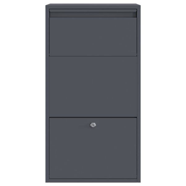 Пощенска кутия за пратки Антрацит 44 x 22 x 82 см Стомана