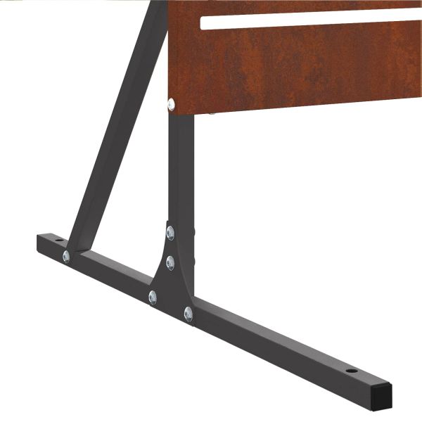 Екран за уединение Сив 100 x 50 x 180 см Патинираща стомана