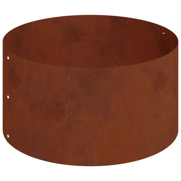 Градинска саксия Кафяво 120 x 120 x 20 см Патинираща стомана