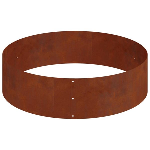 Градинска саксия Кафяво 120 x 120 x 20 см Патинираща стомана