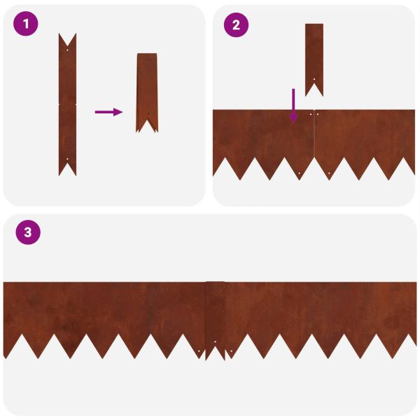 Ограда за трева 50 pcs Кафяво 100 x 0.05 x 20 см