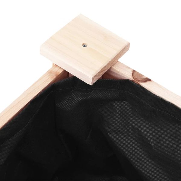 Плантер на колела с вложка 118x59x80 см масивна ела