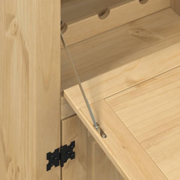 Шкаф за вино "Corona" 97x45x114 см бор масив