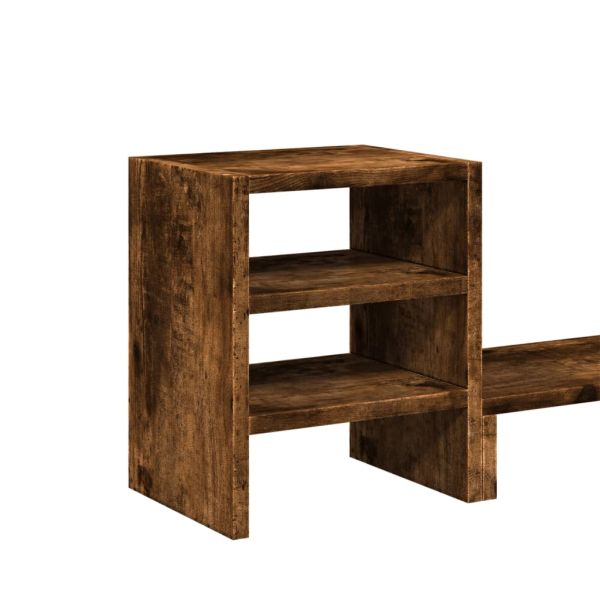 Поставка за монитор с органайзер за бюро опушен дъб инж. дърво