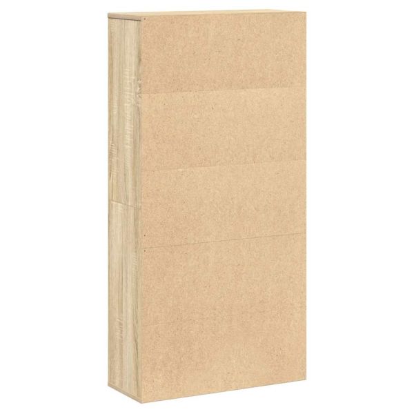 Библиотека, сонома дъб, 60x24x120 см, инженерно дърво