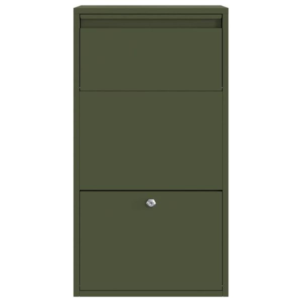 Пощенска кутия за пратки Маслинено зелено 44 x 22 x 82 см