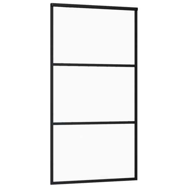 Плъзгаща се врата с механизъм ESG стъкло и алуминий 102x205 см