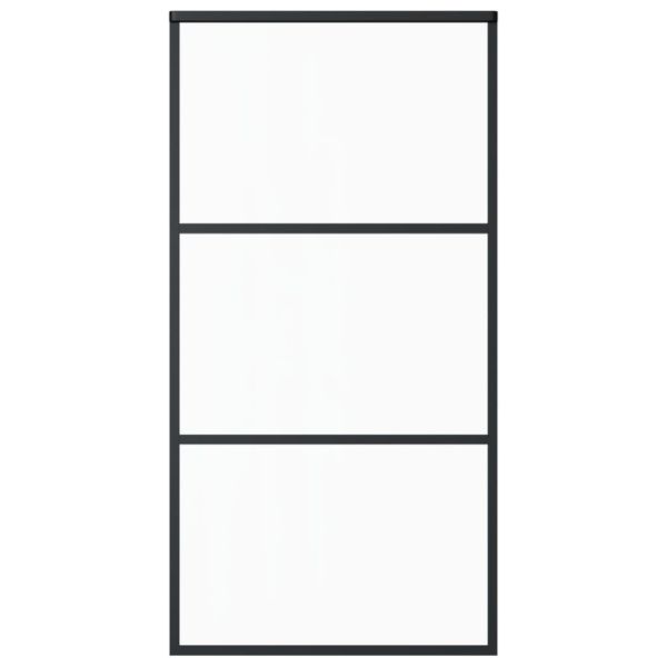 Плъзгаща се врата с механизъм ESG стъкло и алуминий 102x205 см