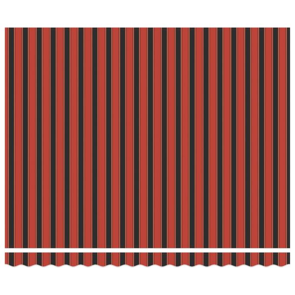 Сгъваем навес Червен и Черен 350 x 250 cm текстил