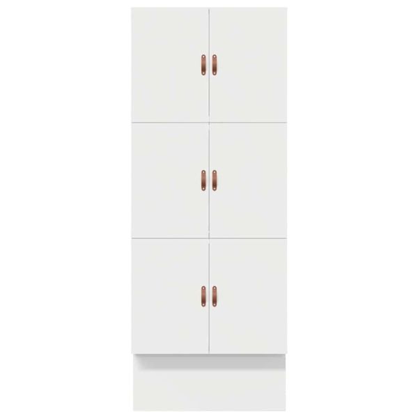 Легло с място за съхранение Бяло 80 cm Инженерно дърво