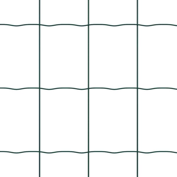 Ограда с пост Зелен 0,4 x 25 м Стомана и PVC
