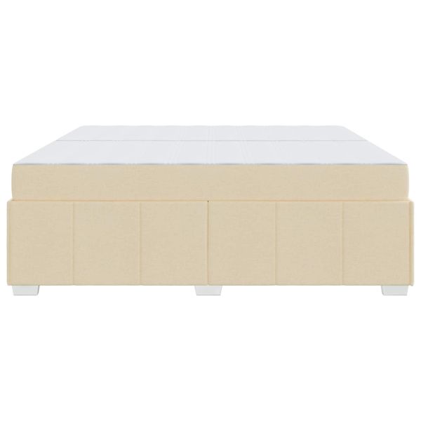 Рамка за легло с матрак Крем 200 x 200 cm текстил