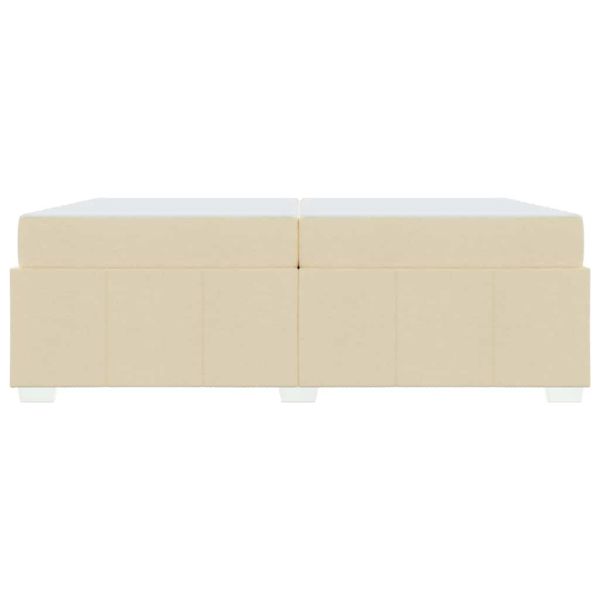 Рамка за легло с матрак Крем 200 x 200 cm текстил