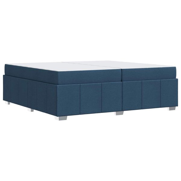 Рамка за легло с матрак Синьо 200 x 200 cm текстил