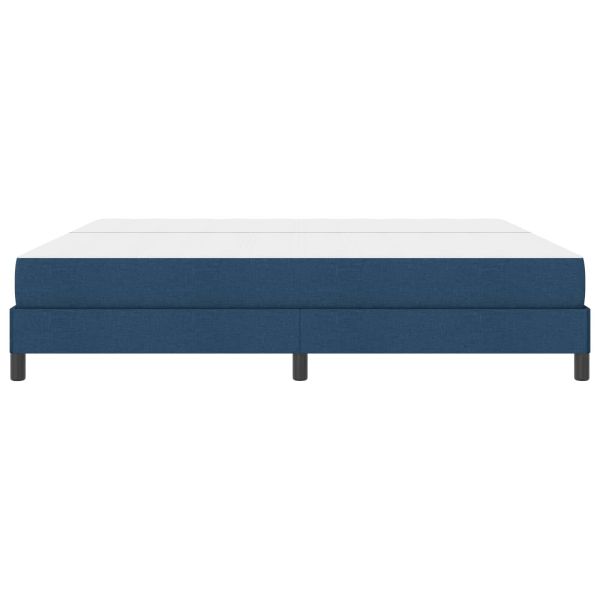 Легло с пружинирана основа с матрак Синьо 200 x 200 cm текстил