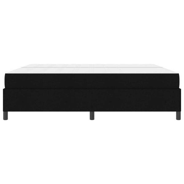 Легло с пружинирана основа с матрак Черно 200 x 200 cm текстил