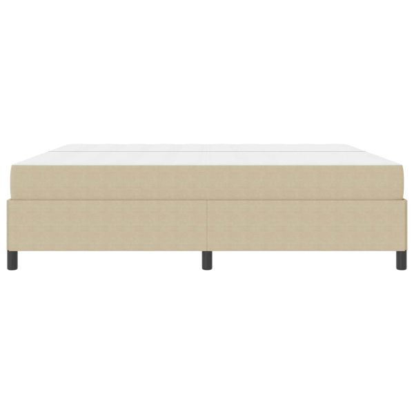 Рамка за легло с матрак Светлозелено сиво 200 x 200 cm текстил