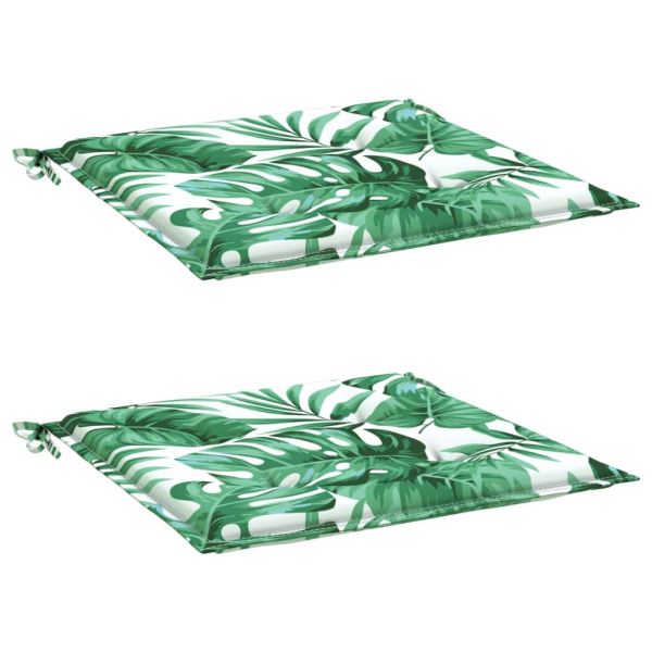 Възглавници за столове, 2 бр, на листа, 40x40x4 см, плат