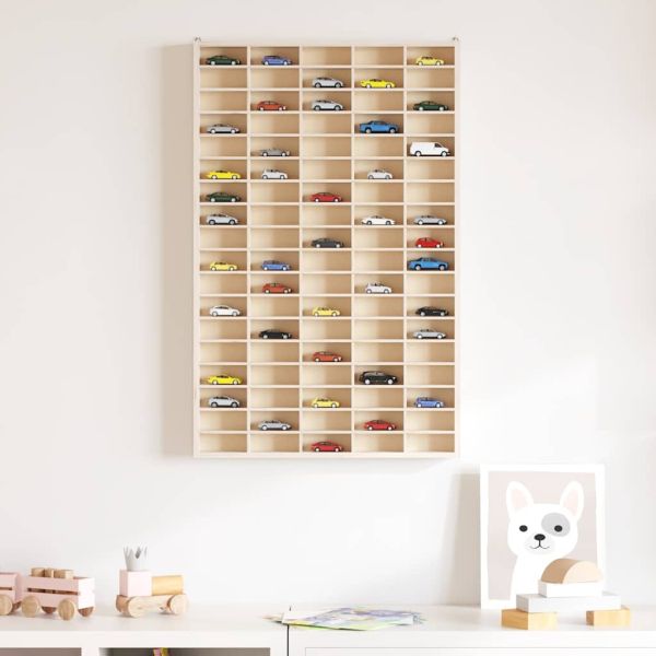 Дървена колекционерска витрина с 90 отделения 50,5x4,5x79 см