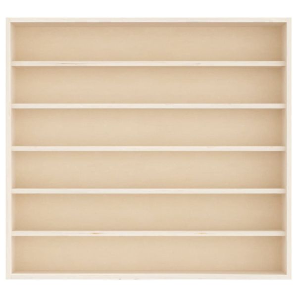 Дървена колекционерска витрина с 6 рафта 60x8,5x55 см