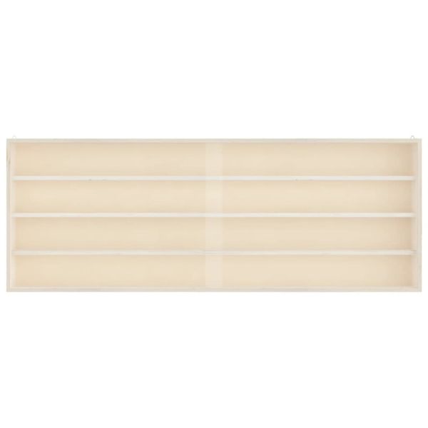 Дървена колекционерска витрина с врати 100x8,5x37 см