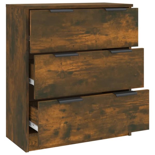 Сайдборд, опушен дъб, 60x30x70 см, инженерно дърво