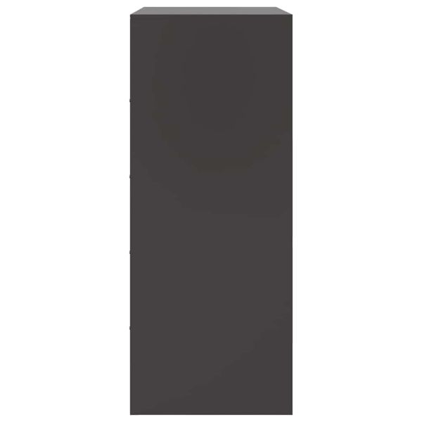 Висок шкаф, черен, 67x39x95 см, стомана