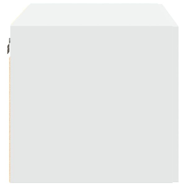 Стенен шкаф, бял, 80x42,5x40 см, инженерно дърво