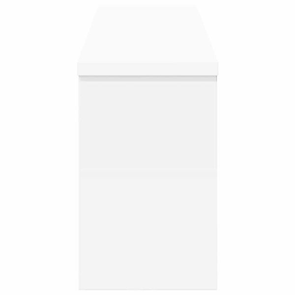 Стенен закачалка за палта Бяло 75 x 16 x 26 см Инженерно дърво