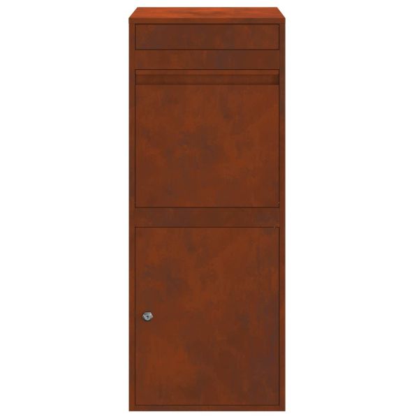 Пощенска кутия за пратки с врата Ръждясало 41 x 38 x 103 см