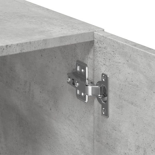 Шкаф за съхранение бетонно сив 80x42,5x225 см инженерно дърво