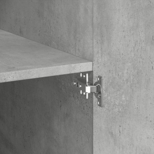 Шкаф за съхранение бетонно сив 80x42,5x225 см инженерно дърво