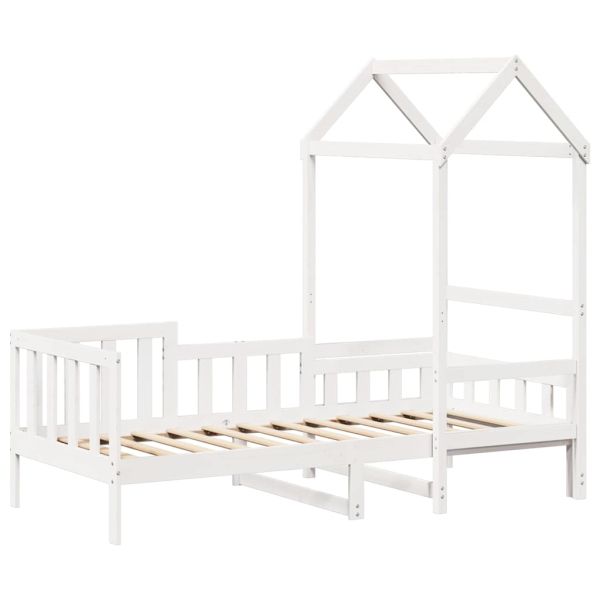 Дневно легло с покрив без матрак 80x200 cm Масивна дървесина