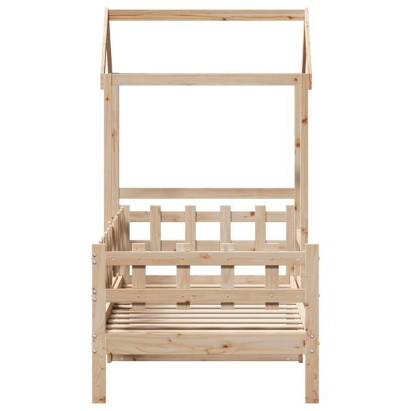 Дневно легло с покрив без матрак 80x200 см Масивна дървесина