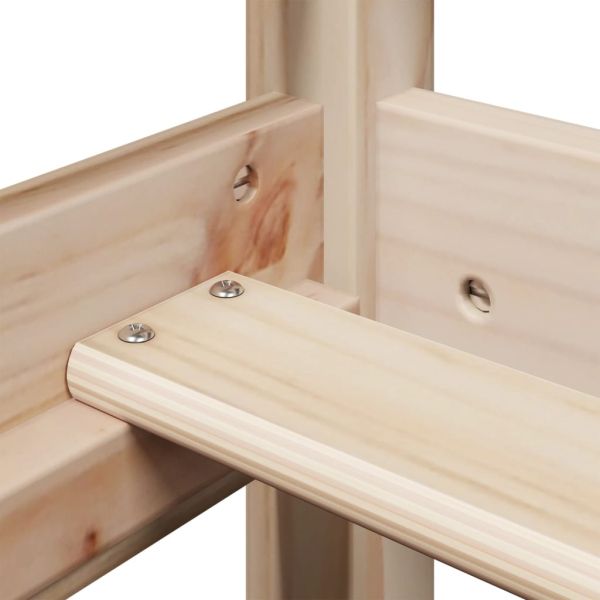 Дневно легло с покрив без матрак 80x200 см Масивна дървесина