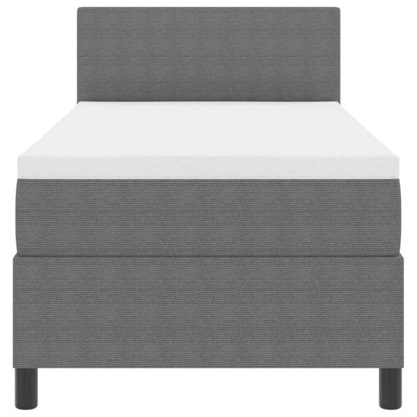 LED кутия за пружини с легло Светлосив и бял 80 x 200 cm