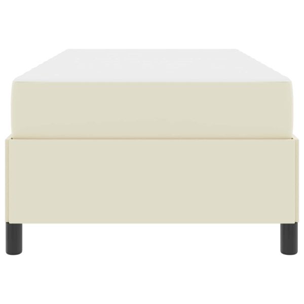 Рамка за легло с матрак Крем 100 x 200 cm текстил