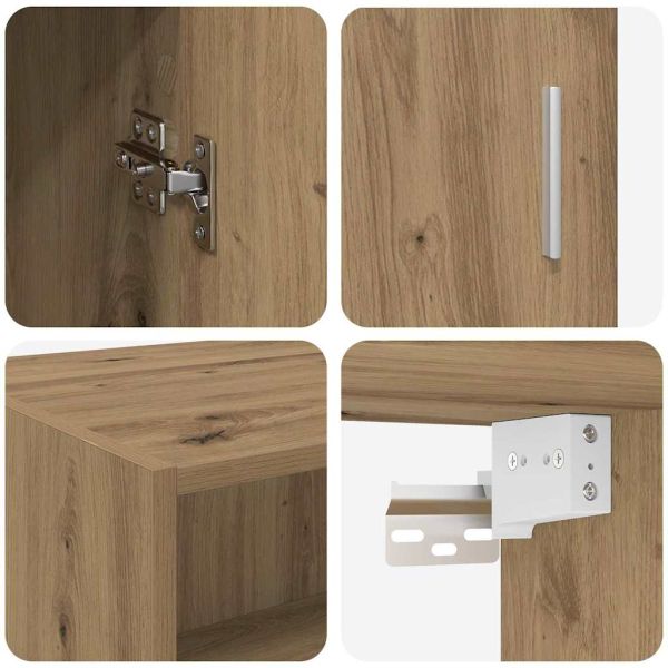 Шкаф за съхранение Дъб 80 x 42,5 x 225 см Инженерно дърво