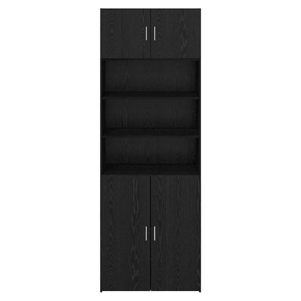 Шкаф за съхранение Черния дъб 80 x 42,5 x 225 см