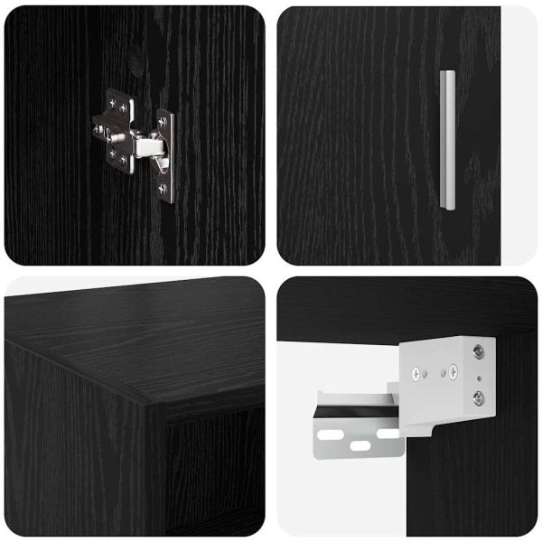 Шкаф за съхранение Черния дъб 80 x 42,5 x 225 см