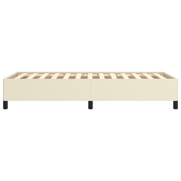 Рамка за легло кремава 100x200 см изкуствена кожа