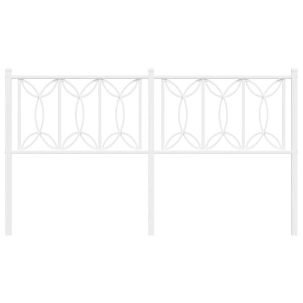 Метална резервна табла за легло, бяла, 150 см