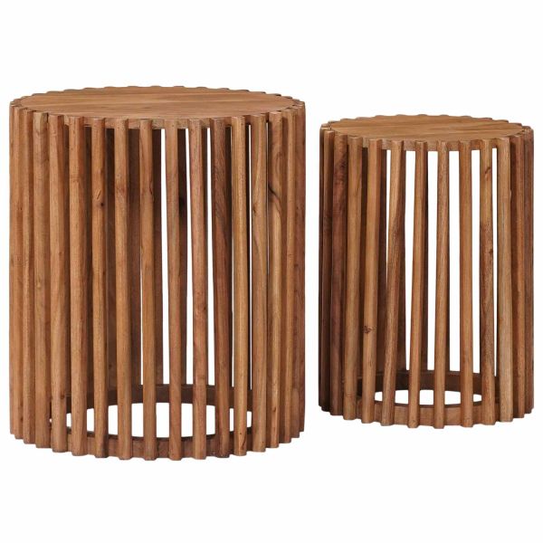 Комплект помощни маси със съхранение Кафяво 40 x 40 x 45 cm